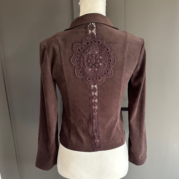 Amy Byer Chocolate Brown Women's Blazer Size L - Picture 3 of 7